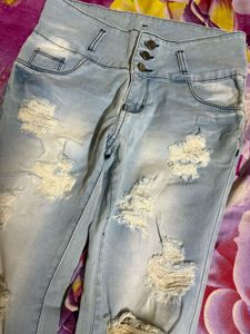 Denim Ribbed Jeans
