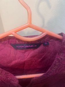 💖 Maroon Printed Kurta by Rangmanch