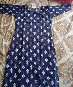 Blue Kurti printed