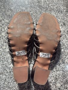 Metallic Block Heels