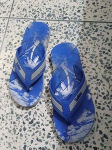 Blue Lehar Slippers