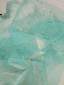 🆕 Shine Net Lahenga With Pearl Work