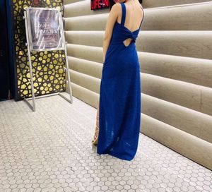 Royal Blue Maxi Dress with Open Back