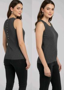 Buttoned Knit Top
