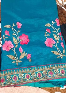Thread Work Saree