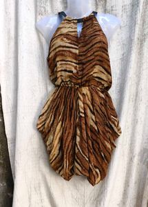 49119. Tiger Print Halter Dress