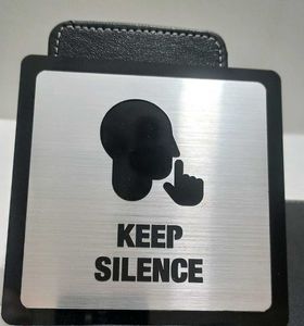 Washroom And Keep Silence Sign