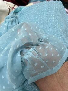 Blue Polka Dot Top