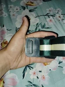 Striped Canvas Belt