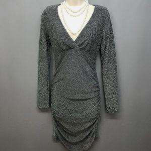 Sparkly Silver Mini Dress