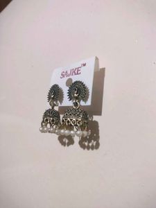 Peacock Jhumka Earrings