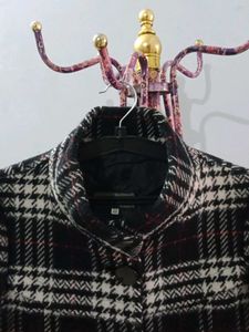 Plaid Wool Coat