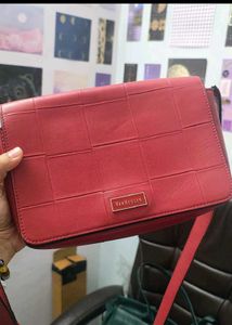 Allen Solly yellow Bag &amp; Van Husen Red Sling