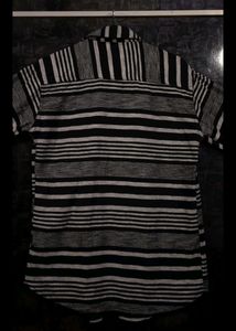 Stripped Black &amp; White Shirt | For Men &amp; Women