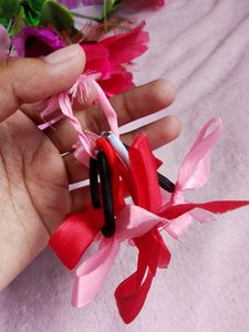 Pack Of 5 Coquette Bow Rubber Bands