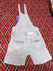 Denim Overalls Shorts