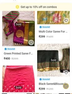 Black Saree&amp;Blouse (Women’s)
