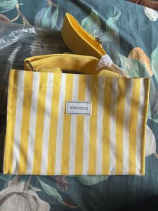 Nina Ricci Yellow Stripe Tote