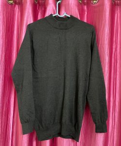 Unisex Black Mock Neck Sweater