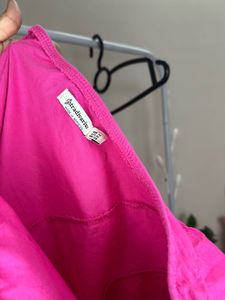 Hot Pink One Shoulder Ruffle Top