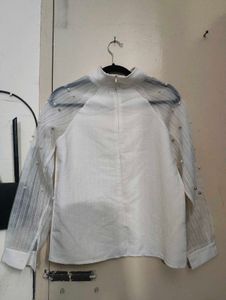 Elegant Sheer Sleeve Top