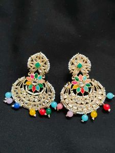 Colorful Beaded Ethnic Earrings