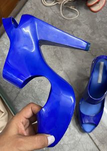 Melissa Blue Slingback Heels