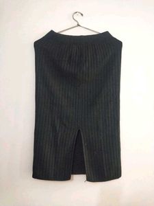 Black Woolen Skirt