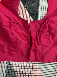 saree blouse pink