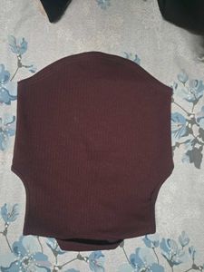 Zara Burgundy Sleeveless Top