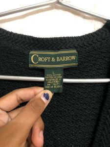 Croft &amp; Barrow Black Wool Sweetshirts