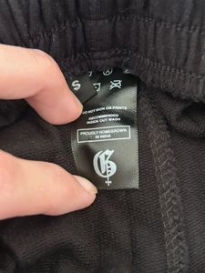 original Genrage Graphic Print Black Joggers