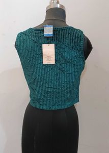 Green Velvet Tank Top..38 to 40