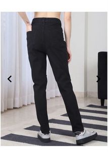 SHEIN ankle length splatter detail knee slit jeans