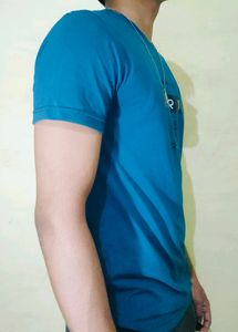 Teal Blue T Shirt For Men