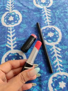 Kajal &amp; Peach Lipstick Combo