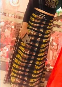 Multicolor Long Skirt Party Wear