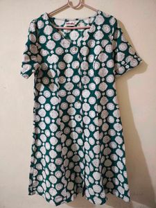 FabIndia Green Floral Dress