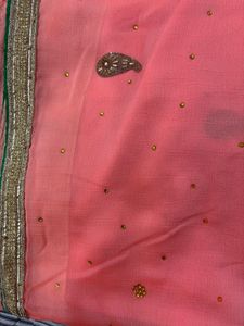 Peach Saree