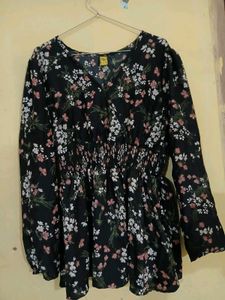 Full Sleeve Short Black Top