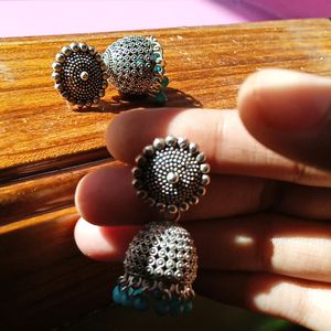 Silver Oxidised Earrings