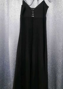 Cute Black Dress With Front Opening