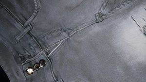 Gray Wash Denim Jeans
