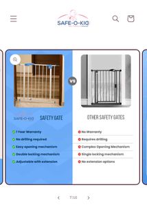 Safe-O-Kid Adjustable Baby Safety Gate