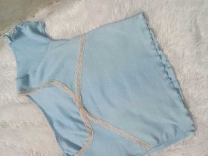 Cute Light Blue Crop Top