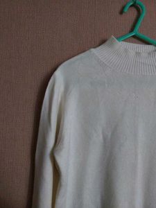 Cream Knit Turtleneck Sweater