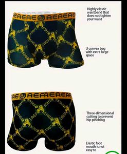 Boxer Briefs - Black &amp; Gold Pattern