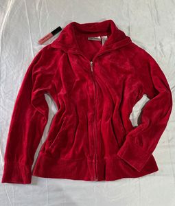 Cherry Red Velour Jacket