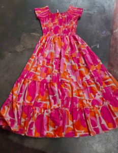 Bright Tiered Midi Dress