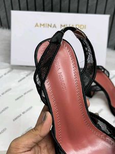 Amina Muaddi Black Heels